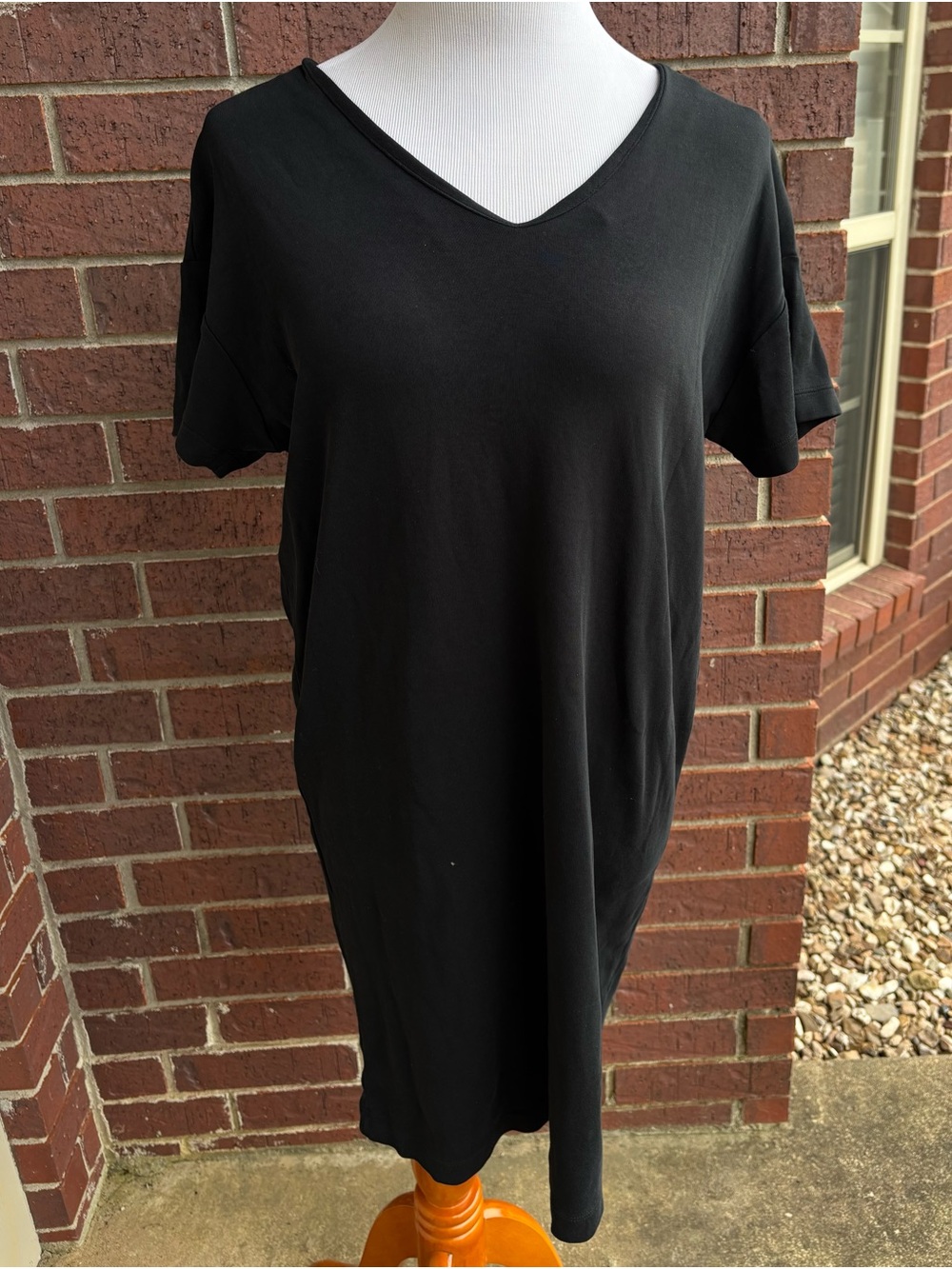 Prologue Black V-Neck Tee Dress